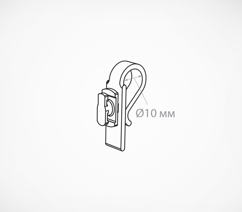 2_Клипса для подвешивания рамок TECHNO W-CLIP, чертеж