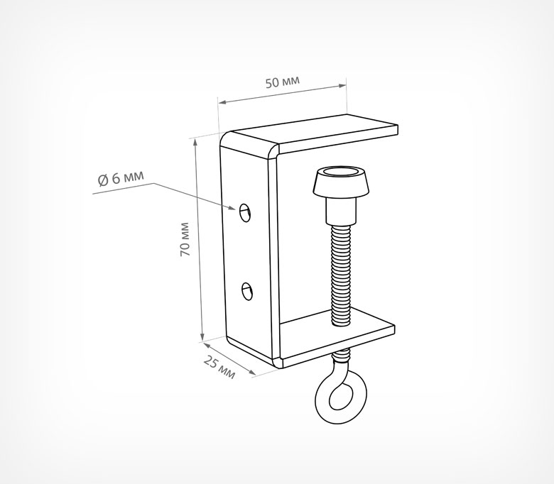 03_Струбцина с двумя отверстиями CLAMP HOLE