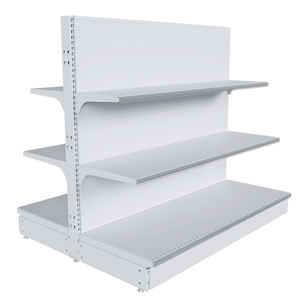 stpos_НАБОР стеллаж 25 70 ГЛУХОЙ островной 1200х1330х500 6 полок, ценникодержатели