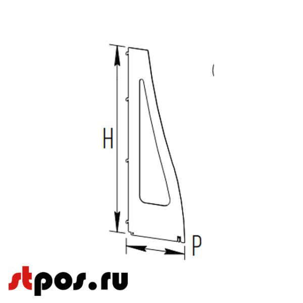 Боковина стеллажа Пурина нижняя 917х312 мм.jpg