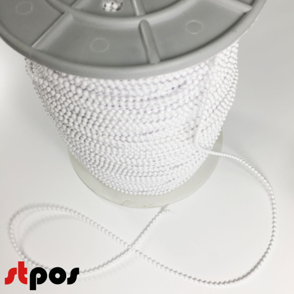 00_Пластиковая шариковая цепочка 3,2 мм, в бухтах, 300м