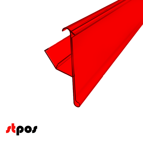 00_Ценникодержатель полочный LRY39 988мм, Красный