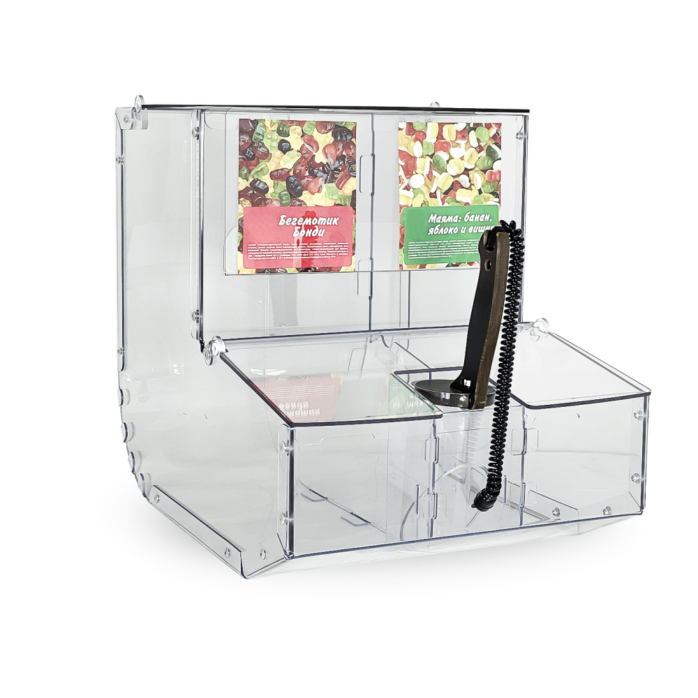 2_Полочный ротационный контейнер для сыпучих продуктов L7 7л, с цд, прозрачный