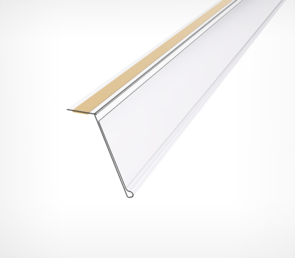 01_Ценникодержатель полочный самоклеящийся HEL60 1250мм, Прозрачный цвет 01_Ценникодержатель полочный самоклеящийся HEL60 1250мм, Прозрачный цвет