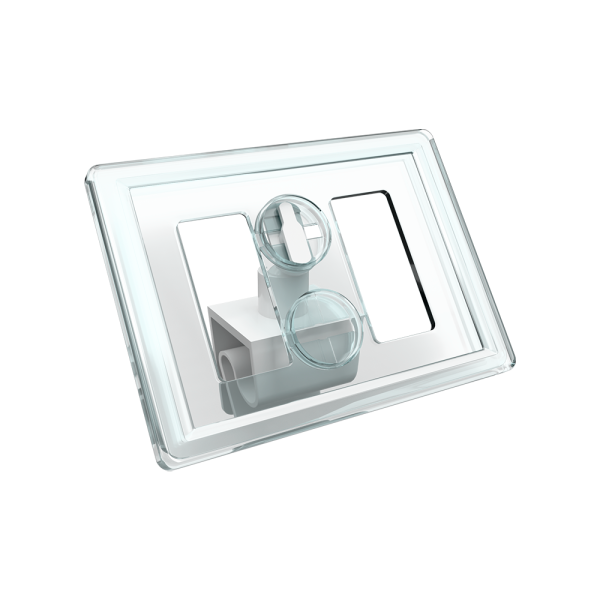 sk_Рамка ТЕХНО А8 прозрачная, белый держатель TECHNO CL