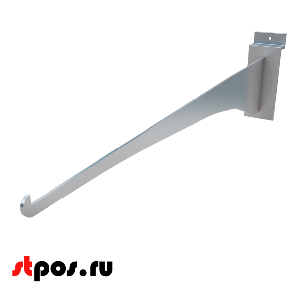 00_Полкодержатель для экономпанели прямой для стеклянной полки 300мм хром