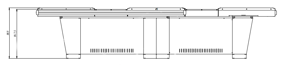 01_Кассовый бокс Stream-Dual-400 (шлиф.нерж.,без вырезов), RAL3000, Красный, Правый