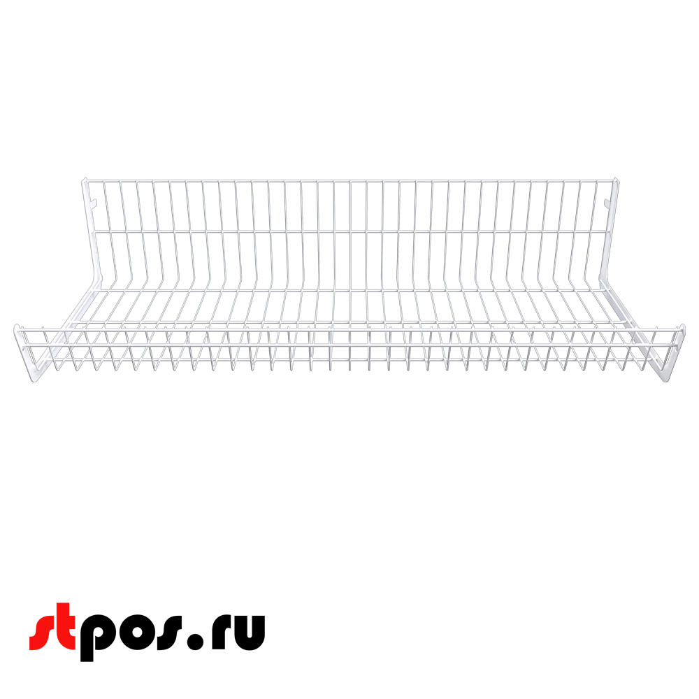 02_Основание корзины сетчатой навесной 400х1000х200 мм (для 25 50 серии),Глянец,RAL9016 Белый