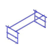 Опора для надстройки  к манежу для распродаж (405х450 мм) окрашенная RAL 7016