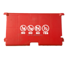 1_Детское сиденье для ПОКУПАТЕЛЬСКИХ ТЕЛЕЖЕК, малое (для тележек 60 - 100л) 220х150 мм , Красный