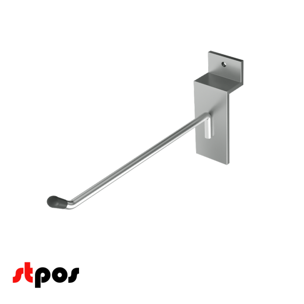 00_Крючок для экономпанели одинарный 150мм, d4,8, хром