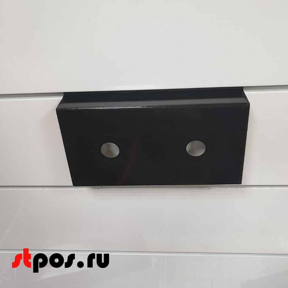 02_Держатель смесителя настенный горизонт. для экономпанели,250х130 120мм, сталь1,2мм,RAL9005,Черный