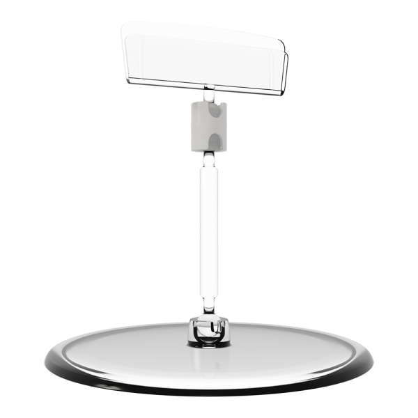 sk_Шарнирный ценникодержатель BASE-XL-CLIP, ножка  50мм, Прозрачный