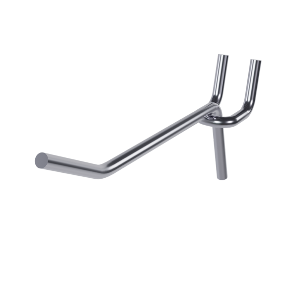 sk_Крючок для перфорации одинарный 100мм, цинк-хром, d4, шаг 15мм (45), BUDGET