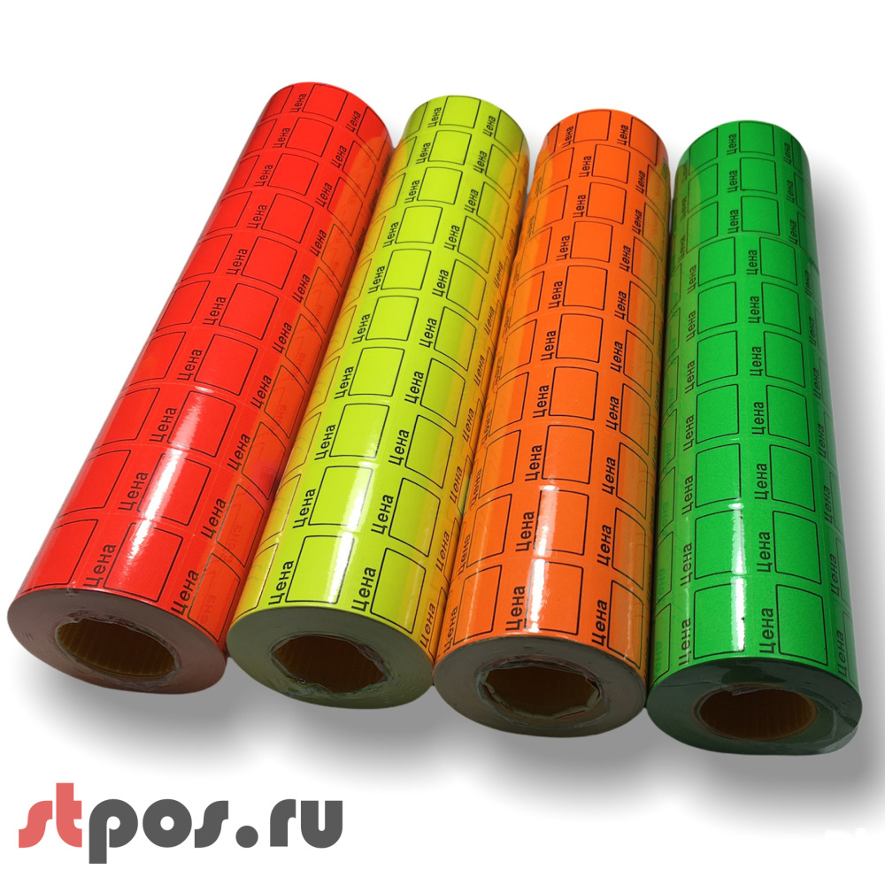 03_Ценники самоклеящиеся в рулоне, 29х28 мм, 465штрул, 160рулкор, Красный