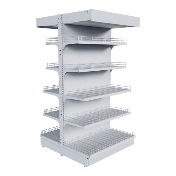 sk_НАБОР стеллаж 25 70 ГЛУХОЙ островной 1900х1000х500 10 полок, ограничители, разделители, ценник