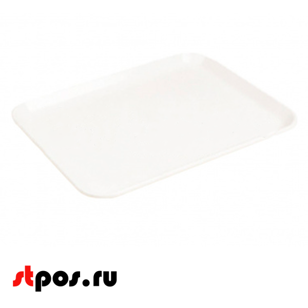 Поднос пластиковый, прямоугольный, 270х210х17мм, Белый