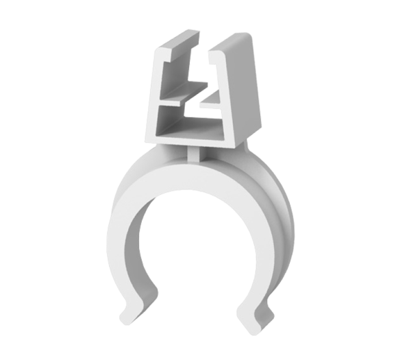 sk_Клипса для крепления пластиковых рамок на трубах 22-25мм, JOKER CLIP, Белый