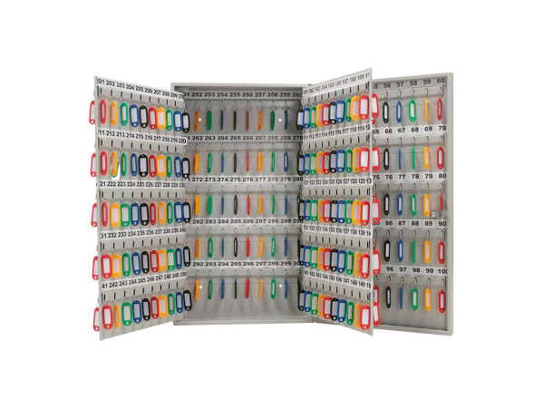 01_Ключница металлическая KEY-300, высота 600 мм, ширина 355 мм, глубина 130 мм, цвет серый