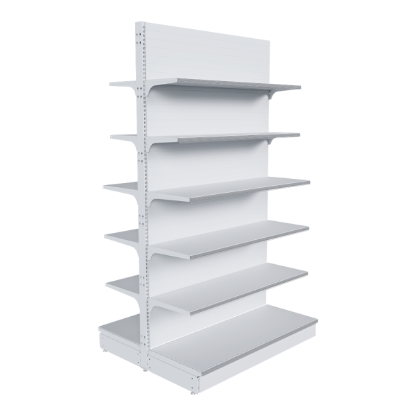 stpos_НАБОР стеллаж 25 70 ГЛУХОЙ островной 2250х1250х500 12 полок, ценникодержатели