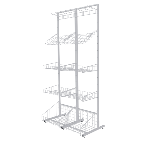 sk_НАБОР Стойка прикассовая ОДНОСТОРОННЯЯ в сборе с навеской 880х1850х640мм, RAL9016, Белый