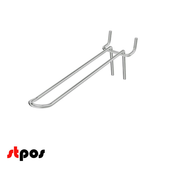 02_Крючок для перфорации двойной 200мм, цинк-хром, d4, шаг 45