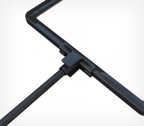 03_Т-держатель с боковыми фиксаторами T-S (А6-А3) 9 мм, чёрный