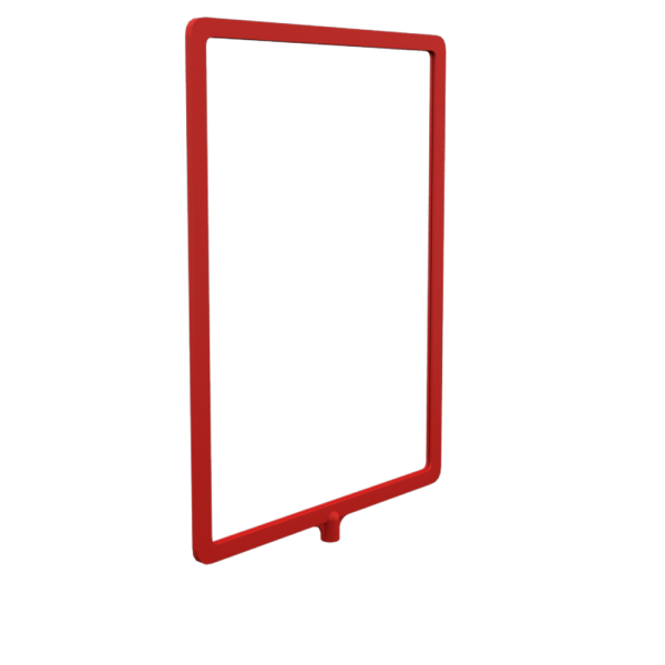 06_Пластиковая рамка А4 с интегрированным Т-держателем PFT-A4, под крепление диаметром 9мм, Красная