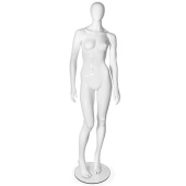 Манекен женский стеклопластик стоящий GLANCE 14, рост 179см (87-62-89) , без парика, белый глянец