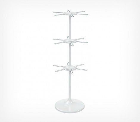 01_Дисплей UNIBOWL-HP-3, 3 держателя, 18 крючков, Белый