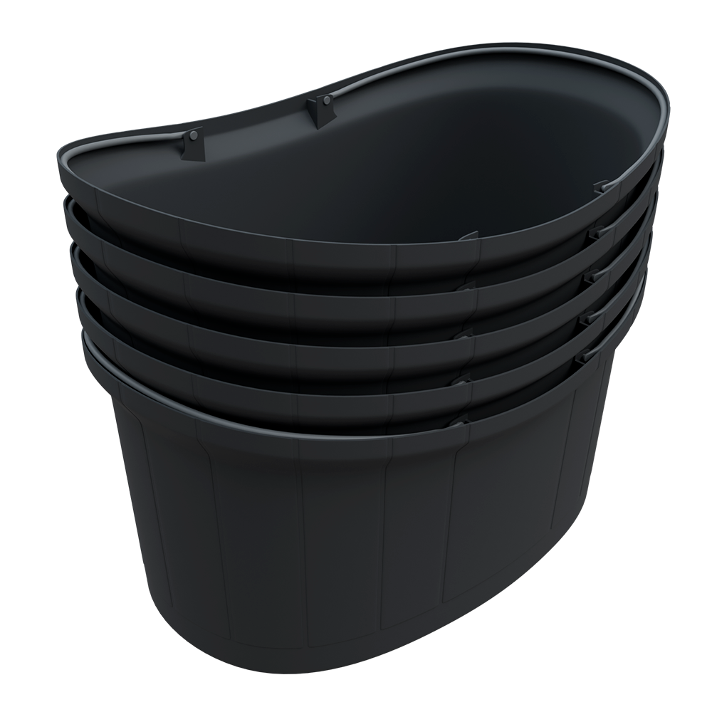 sk_3Корзина покупательская пластиковая с двумя пластиковыми ручками (покраска под алюминий) DELUX 12л, RAL9004, Черный