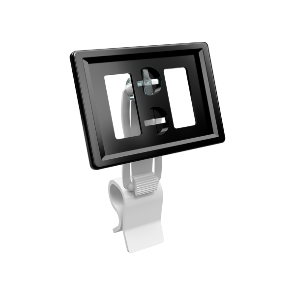 sk_Рамка ТЕХНО А8 черная, белый держатель TECHNO CL-UNBO 40мм