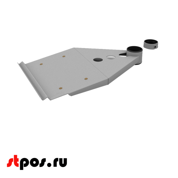 00_Полка для клавиатуры 160 мм, Муар, RAL9006 Серый