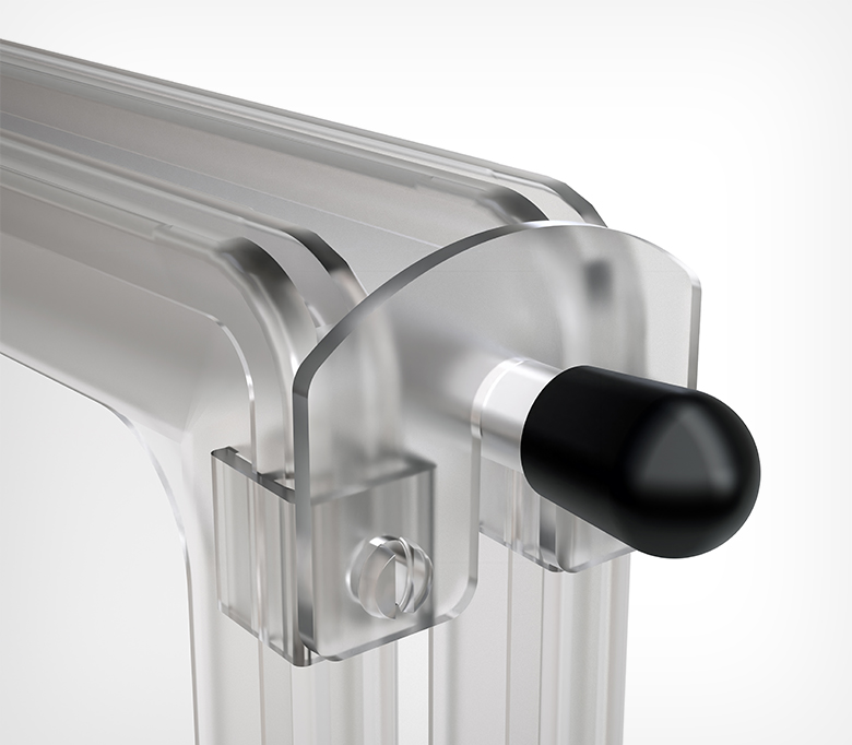 06_Стойка телескоп рекл h 1000-1950мм двухсторон INFOSTAND-XL Duo с рамкой А2