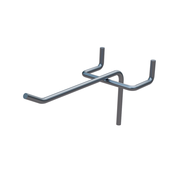 sk_Крючок для перфорации одинарный 100мм, цинк-хром, d4мм, шаг 50