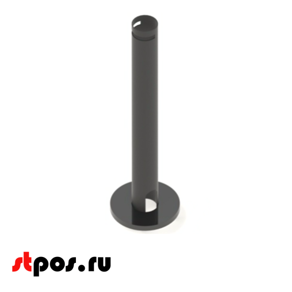 00_Стойка базовая 350 мм, d51 мм, отверстия под провода 60х24 мм, RAL9005,, Черный 00_Стойка базовая 350 мм, d51 мм, отверстия под провода 60х24 мм, RAL9005,, Черный