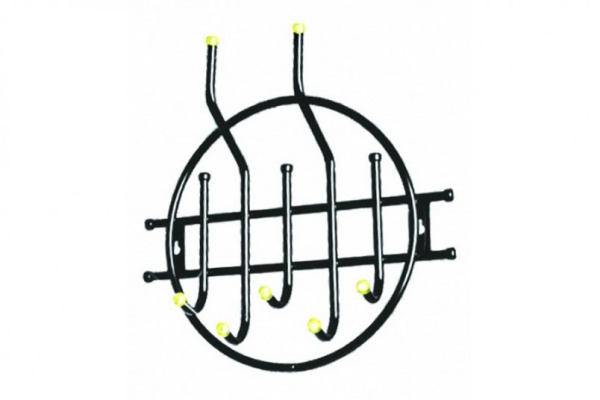 01_Вешалка металлическая настенная Силуэт, Черный