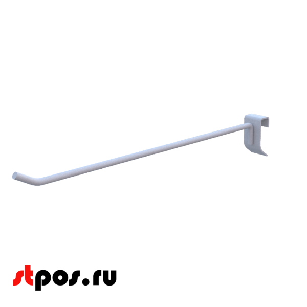00_Крючок на прямоуг. трубу 30х15, d-8, L-350мм. Цвет белый муар