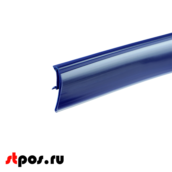 00_Ценникодержатель полочный HSAC 39, габариты 39х70 мм, СИНИЙ