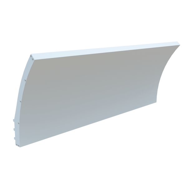 sk_Фриз рекламный с вогнутой панелью 500х1250 мм (унив. для 25/50 серии), Глянец, RAL9016 Белый