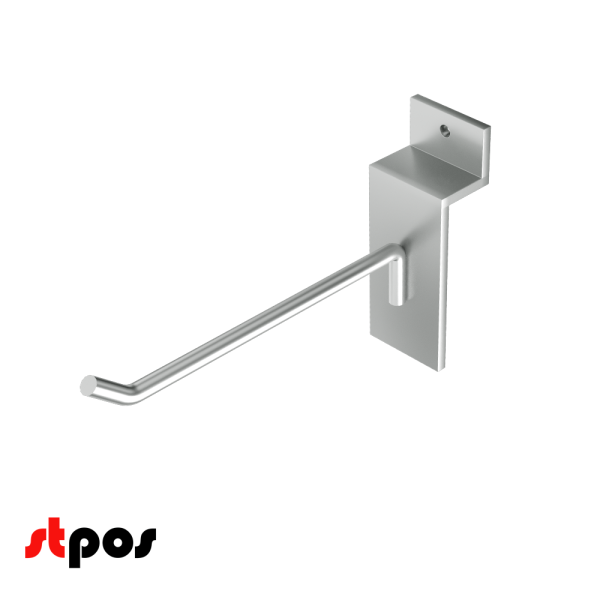 00_Крючок для экономпанели одинарный 100мм, d4, хром