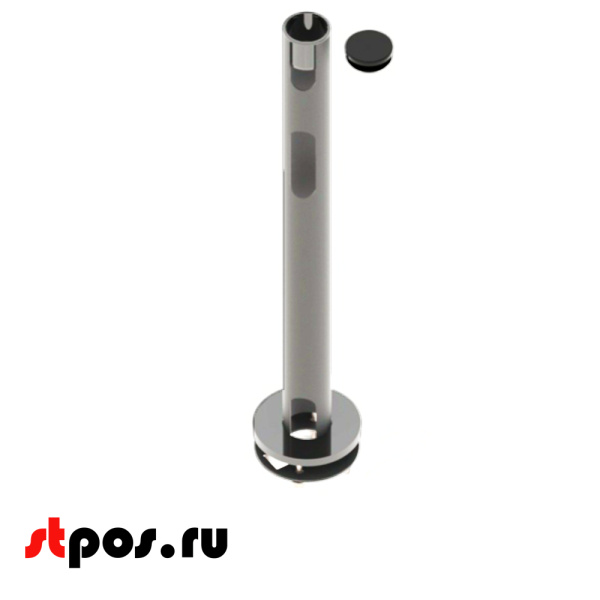 00_Стойка базовая 500 мм, d51 мм, отверстия под провода 60х24 мм, RAL7035, светло-серый