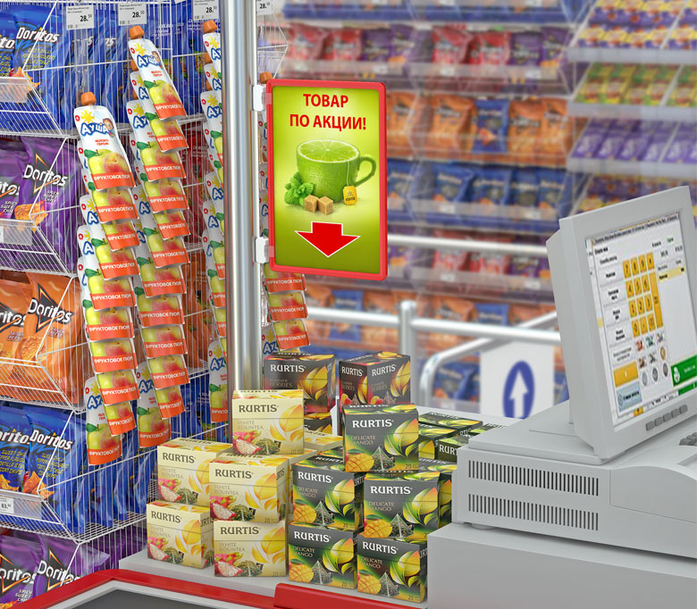 03_Держатель рамки магнитный поворотный MAGNET-MINI, Белый