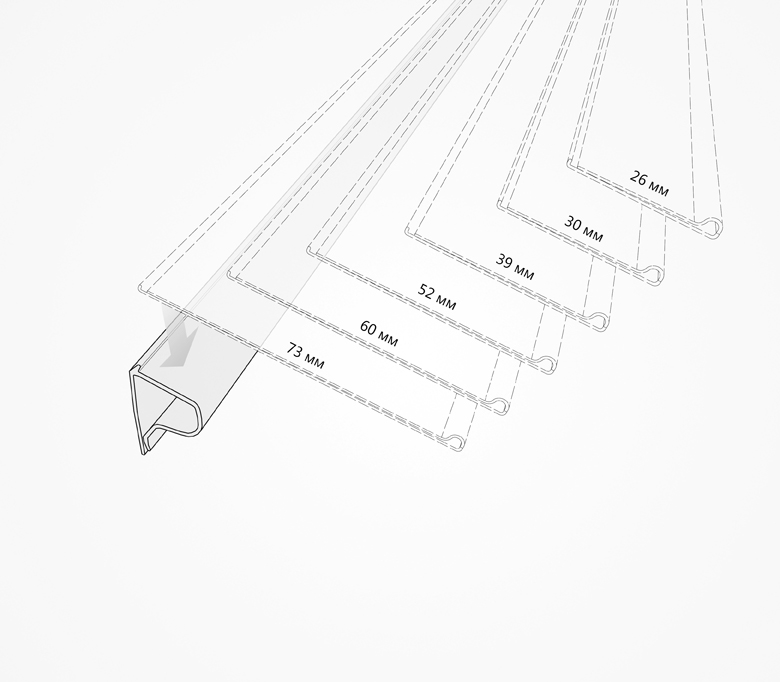 03_Профиль задний на корзины из металлических прутьев KOL-BACK, 1000мм, Белый 03_Профиль задний на корзины из металлических прутьев KOL-BACK, 1000мм, Белый