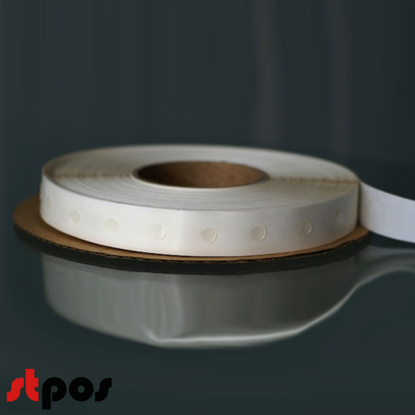 00_Клеевая точка прозрачная объемная силиконовая d7мм, в рулоне (5000 шт)