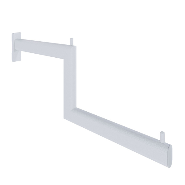 stpos_ Кронштейн ступенчатый из овальной трубы (30х15), L-400мм GLS.AR 109  Муар, белый
