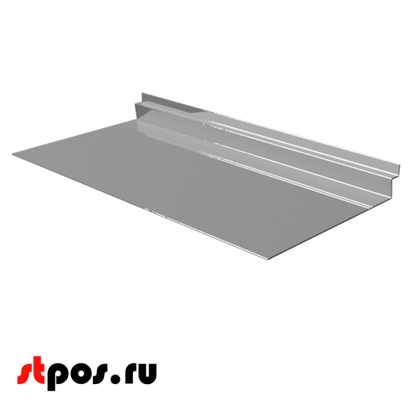 00_Полка для экономпанели 150х300мм, металлическая, окраска под ХРОМ