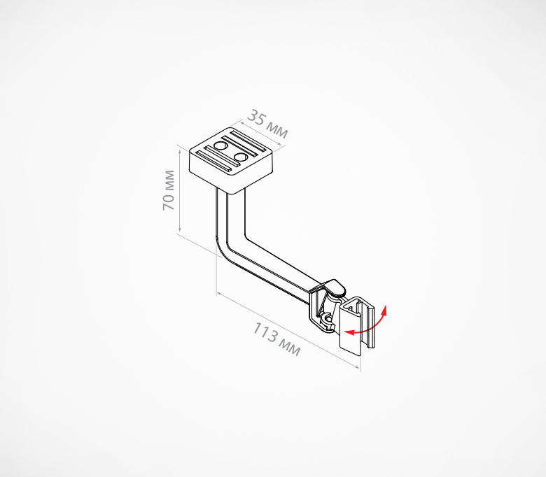 03_Маятниковый магнитный держатель для пластиковых рамок MGT-SW