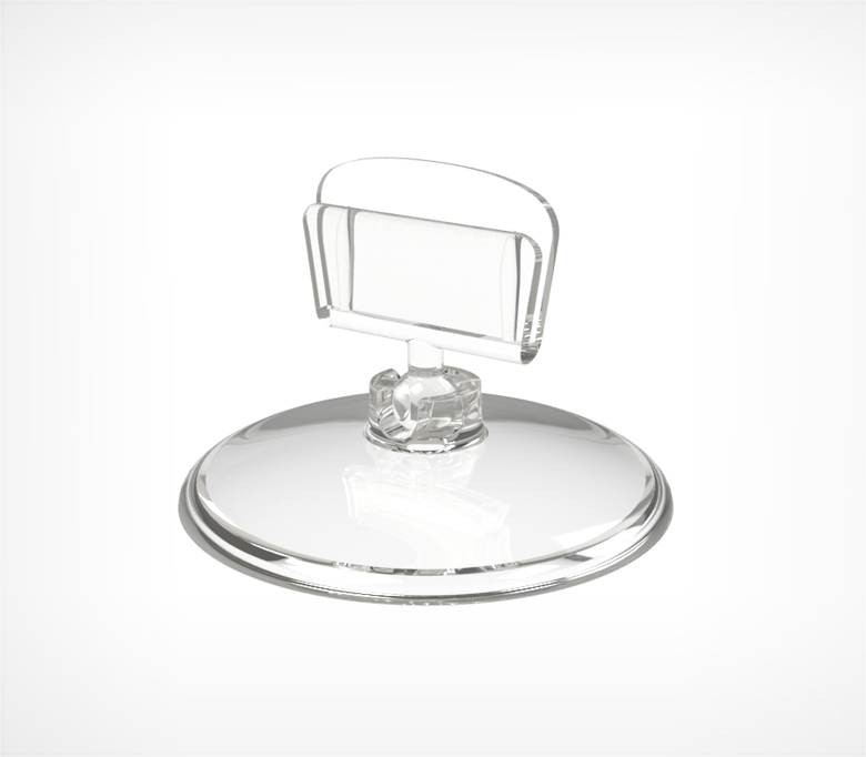 02_Подставка круглая для шарнирного ценникодержателя ROUND BASE-VL 50мм, Черный