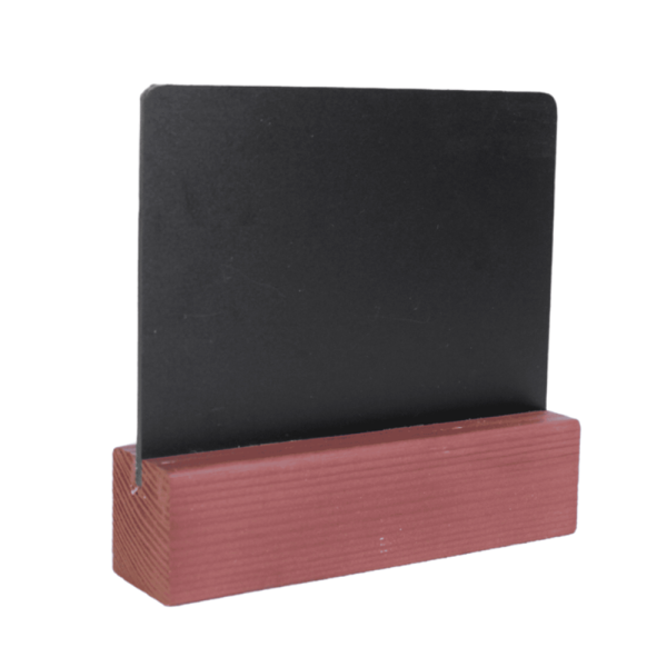 sk_Тейбл-тент горизонтальный, А6, 105х190х40мм, меловой, ПВХ, с деревянным основанием 40х40мм, темным